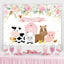 Cartoon Animals Birthday Backdrop