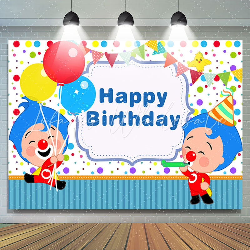 Backdrop Plim Plim Happy Birthday
