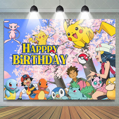 Backdrop Pokemon Cartoon Film Character Kids