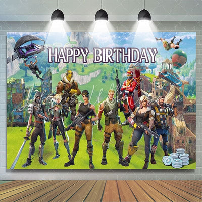 Backdrop Cartoon Fortnite Game World
