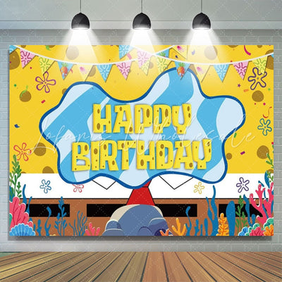 Spongebob Birthday Party Backdrop (x1u)
