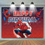 Cartoon Spiderman Happy Birthday Backdrop (x1u)