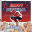 Cartoon Spiderman Happy Birthday Backdrop (x1u)