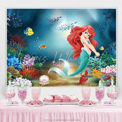 Under The Sea Little Mermaid Backdrop (x1u)