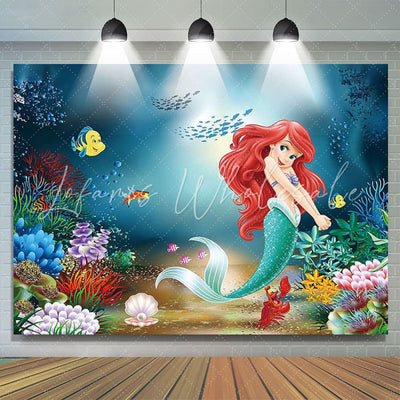 Under The Sea Little Mermaid Backdrop (x1u)
