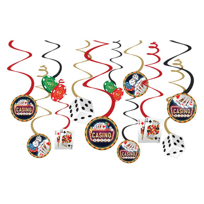 Casino Swirl Decorations (x12u)