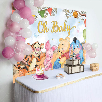 Winnie Pooh Oh Baby Backdrop (x1u)