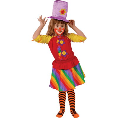 Rainbow Girl's Clown - Size L (12-14)