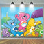 Colorful Care Bears Mountain Backdrop (x1u)