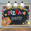 Pizza Party Birthday Backdrop