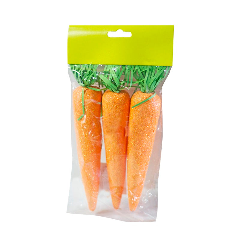 Easter Glitter Foam Carrot – 2 Tamaños Surtidos