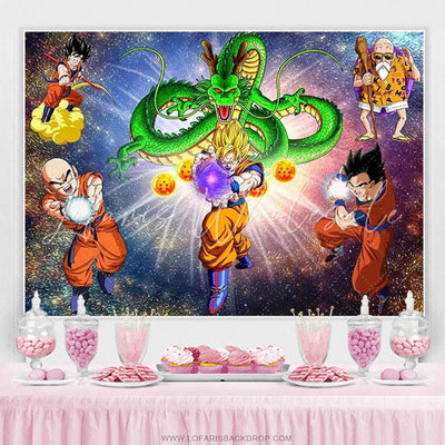 Dragon Ball Z Birthday Party Backdrop