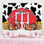 Cowboy Red Farm and Cow Backdrop (x1u)