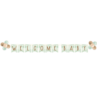 Banner and Balloons "Welcome Baby" Teddy Bear (x1u)