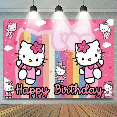Backdrop Cute Hello Kitty