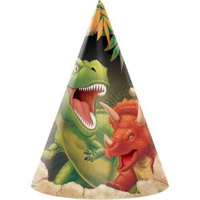 Dino Blast Party Hats (x8u)