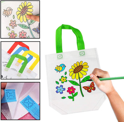 Craft Spring Tote Bag con 4 Marcadores 12" (x2u)
