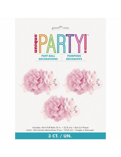 Pompones Colgantes Decorativos Pink Elephant (x3u)