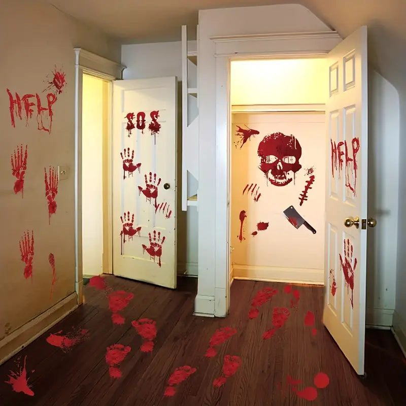 Bloody Handprint Clings (x23u)