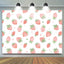 Pink Strawberry Happy Birthday Backdrop (x1u)