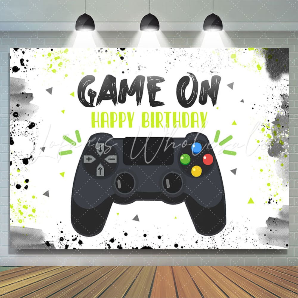 Game On Party Happy Birthday Backdrop (x1u)