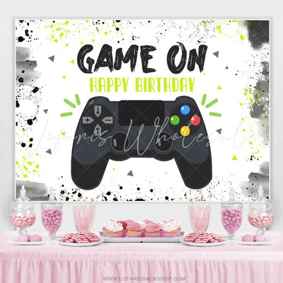 Game On Party Happy Birthday Backdrop (x1u)