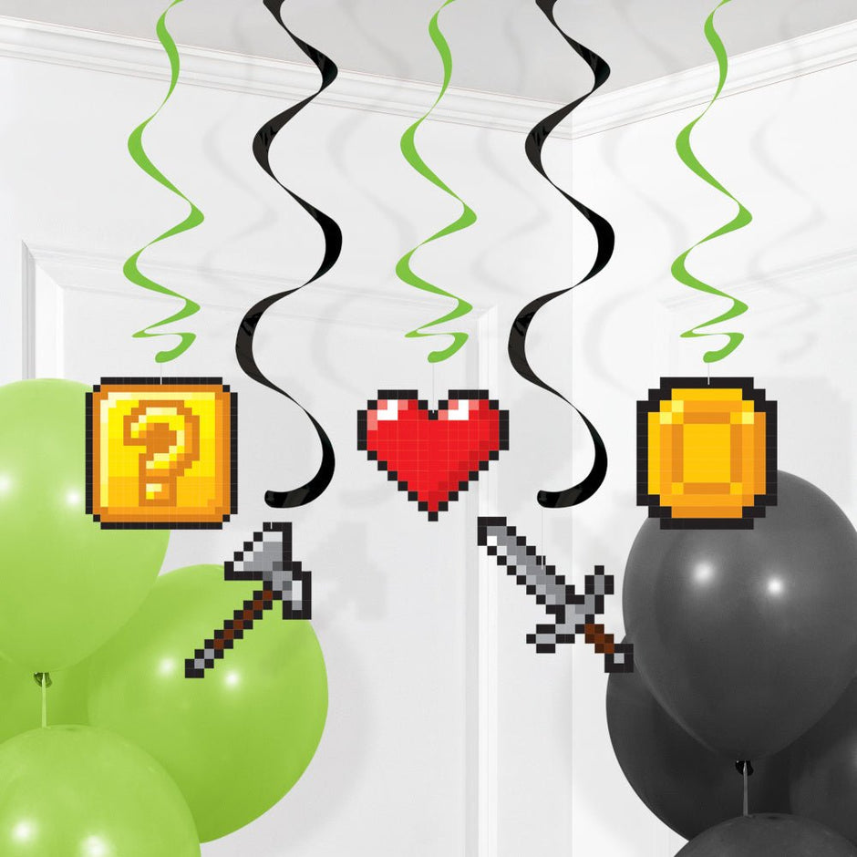 Gaming Dizzy Dangler Decorations (x5u)