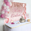 Glitter Pink Balloons Gift Happy Birthday Backdrop (x1u)