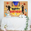 Gold Medal Sport Basketball Court Birthday Backdrop (x1u)