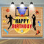 Gold Medal Sport Basketball Court Birthday Backdrop (x1u)