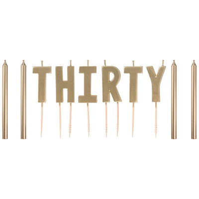 "Thirty" Golden Age Candle (x10u)