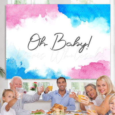 Oh Baby Gender Reveal Baby Shower Backdrop (x1u)