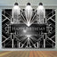 Great Gatsby Sliver Geometric Birthday Backdrop (x1u)