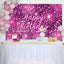 Hot Pink Sequins Sparkle Happy Birthday Backdrop (x1u)