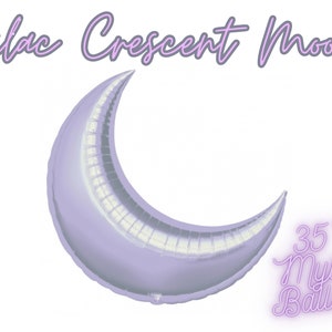 Lilac Crescent Moon Balloon 35"