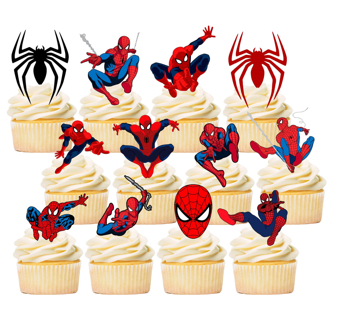Cupcake Topper Spiderman (x12u)