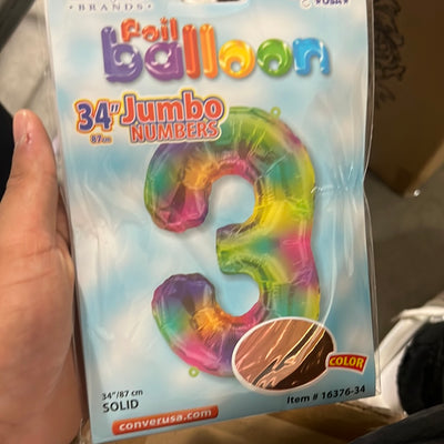 Globo Jumbo “#3” Multicolor