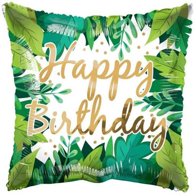 Balloon 18” Square Birthday leaves