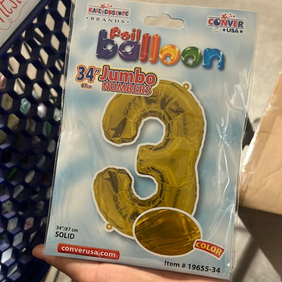 Globo Jumbo “#3” GoldShape