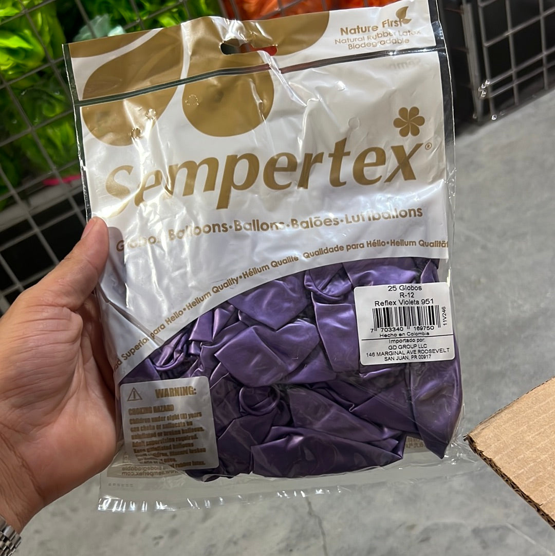 Globo Reflex violeta 12”