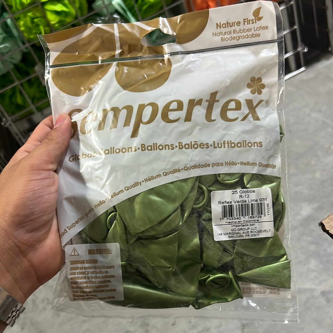 Globo Reflex verde lima 12”