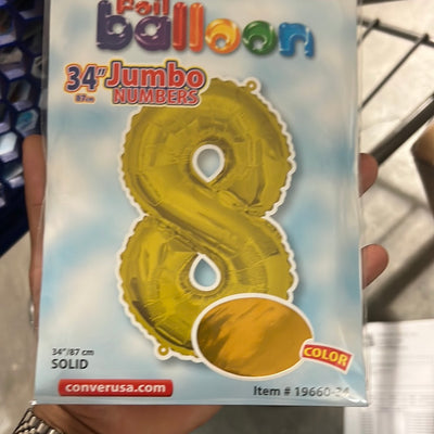 Globo Jumbo “#8” GoldShape