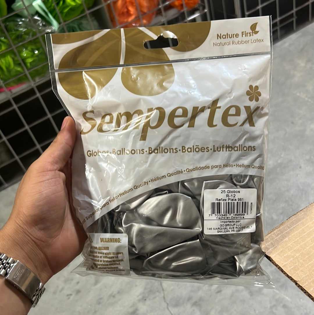 Globo Reflex Plata 12”