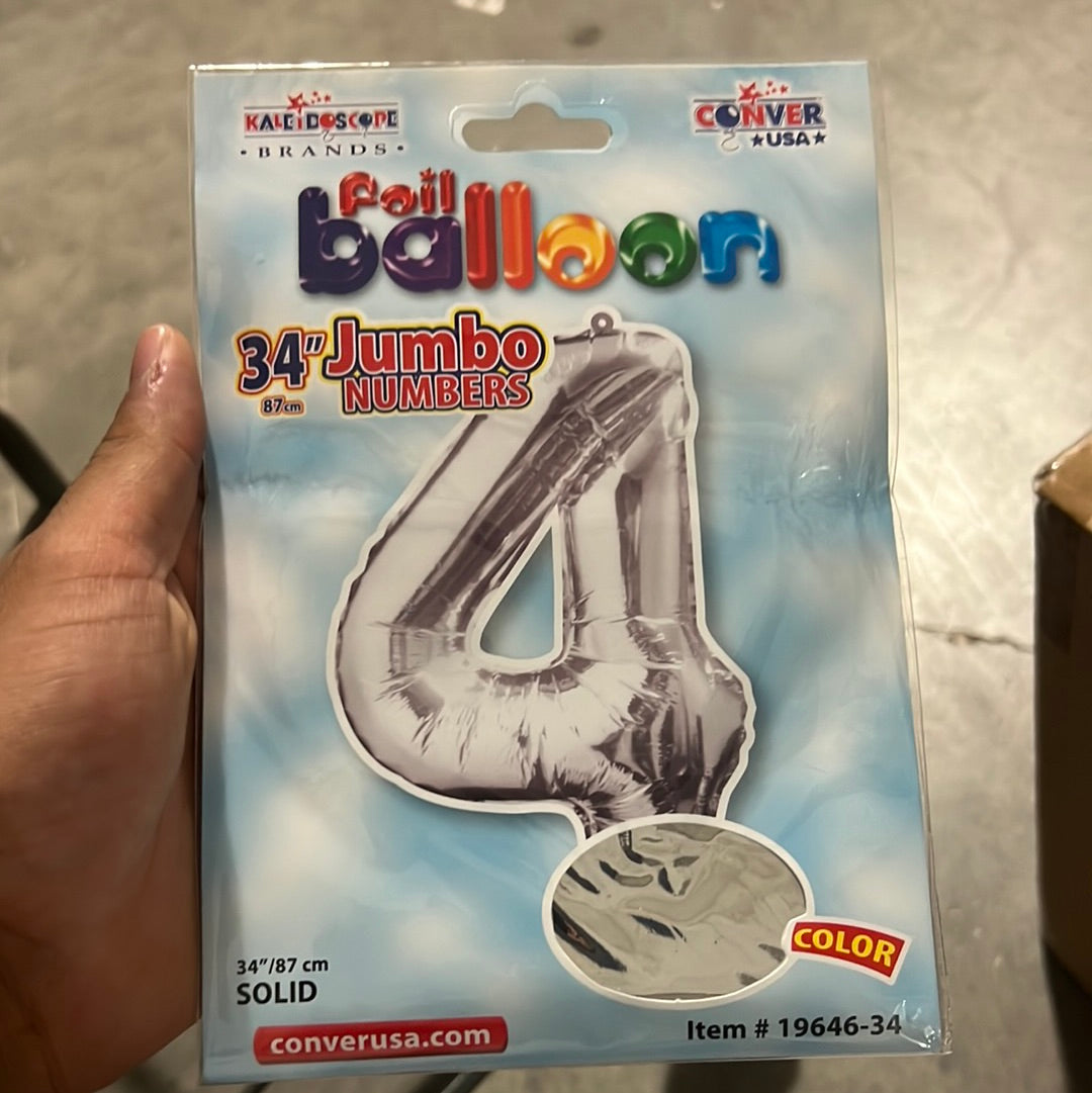 Globo Jumbo “#4” SilverShape