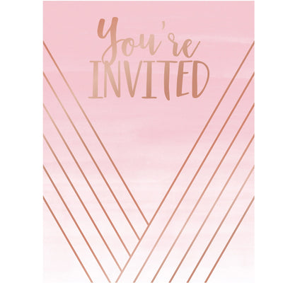 Rose Gold Invitations (x8u)
