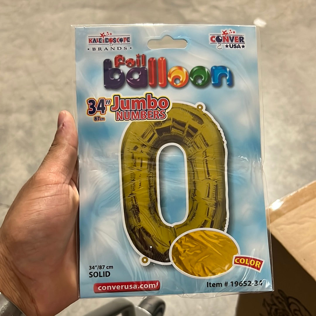 Globo Jumbo “#0” GoldShape