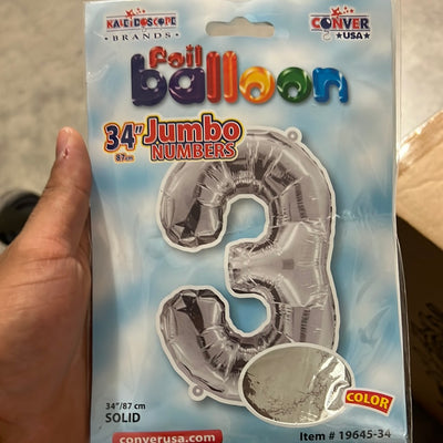Supershape 34" Number #3 Silver