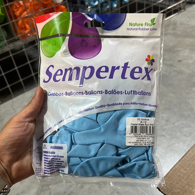 Globo Pastel Mate Azul 12”