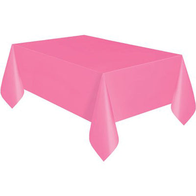 PLASTIC TABLECOVER HOT PINK