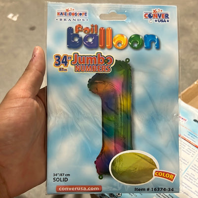 Globo Jumbo “#1” Multicolor